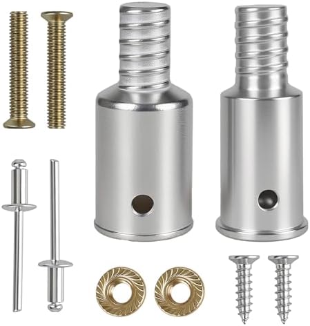 Metal Threaded Tip Repair Kit,Broom Handle Threaded End,Palo para Trapeador,Broom Stick Pole Extension Pole Adapter 2 Sets