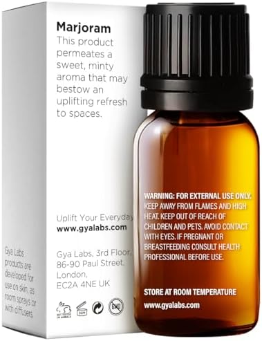 Gya Labs Marjoram Essential Oil - 0.34 Fl Oz - for Hair, Skin, Diffuser, Aromatherapy & DIY Candle Making Scent