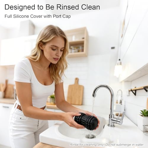 Vibrating Peanut Massage Ball for Plantar Fasciitis, 4-Speed Portable Massage Roller for Foot, Neck, Back, and Body - Deep Tissue Myofascial Release Mobility Ball Muscle Relaxer (Black)