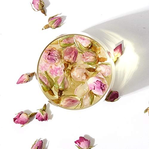 ChaWuWarmSun-[A] Pink Rose Tea Buds(3oz),Loose Leaf Flower Petal Tea,Dried Flowers