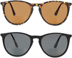 Yogo Vision Bifocal Sunglasses For Men and Women 2 Pk Reading Glasses UV400 Protection Unisex Sun Readers Black/Brown Havana 3.5