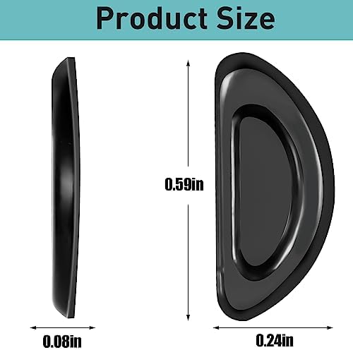 Eyeglass Nose Pads-Upgraded Soft Silicone Adhesive Glasses Nose Pad, Anti-Slip Nose Pads for Glasses Full Plastic Frames Sunglasses (5 Clear Pairs)
