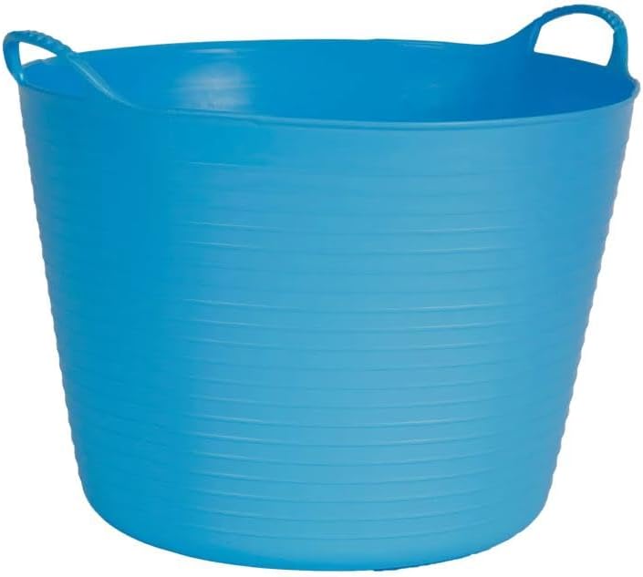 Red Gorilla Small Flexible Plastic Tub, Toy Storage, Laundry, Gardening & More, 38 Liter/9.9 Gallons, Blue