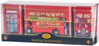 New English Teas British Traditions 3x Tea Tins with Fine English Breakfast Loose Leaf Tea and 10x Teabags, British Souvenir, Big Ben, UK Foods
