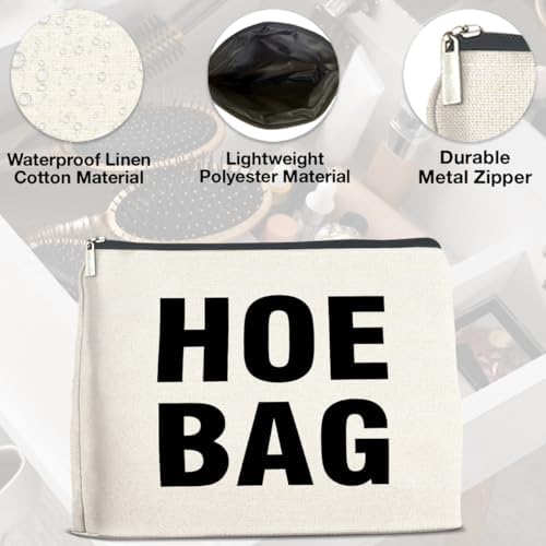 Funny Makeup Bag Gifts for Women Friends Hostess Gift Hoe Bag Cosmetic Bags Zipper Pouch Cool Gifts