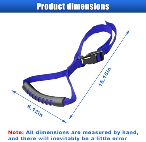 Car Grab Handle, Adjustable Standing Aid Safety Handle, Portable Vehicle Nylon Grip Handle for Elderly Disabled, Vehicle Support Grab Bar Mobility Assist Device for Car Truck Van (Blue, 1PC)
