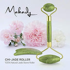 Natural Jade Roller– Gua Sha – Lymphatic Drainage Tool for Face, Neck, Body - Anti Aging Treatment – Reduces Wrinkles and Fine Lines