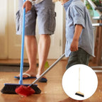 Horse Hair Broom with Long Handle: Wooden Heavy Duty Floor Broom Soft Bristle Pine Sweeper Household Cleaning Tool for Home Kitchen Office Indoor Outdoor