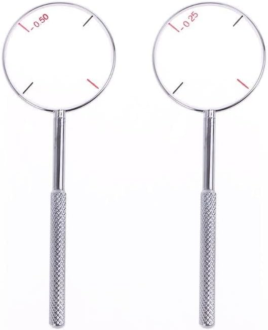 2 pcs Optometry 0.25/0.50 Trial Jackson Cross Cylinder Diopters Tool