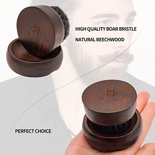 Beard Brush for Men - 100% Boar Bristle Beard Brush, Comes with Solid Wood Base - Mastering The Beards of Men All Over The World