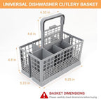 Tbest Universal ABS Dishwasher Basket for Silverware - Fits for /for /for GE/for Heavy-Duty Utensil Holder for Cutlery, Replacement for Dishwasher Rack (9.5 X 5.4 X 4.8 Inch)