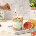 Grapefruit Candle,Grapefruit & Sage Secented Candles,Spring SummerScented Candle for Home & Kitchen Decor, Natural Soy Wax Candles,Candles Gift for Womens,Valentines Gift,10oz