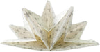 Star Shaped Origami Dinner Napkins with Silver Stars on White (Disposable) - 12 Pack, 23" x 15", 3-Ply Paper - Style Name: Pop Gaze