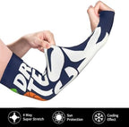Dinosaur Basketball Player For Cooling Arm Sleeves For Men Women Uv Sun Protection Compression Sleeves For Running Cycling Golf