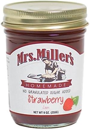 Mrs. Miller's Strawberry Jam 9 Ounce (Pack of 2)