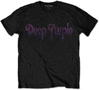 Men's Deep Purple Vintage Logo Slim Fit T-Shirt Black