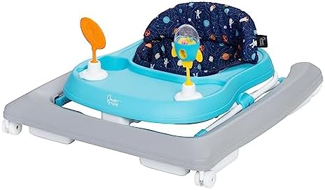 Smart Steps Trend Activity Walker and Entertainer with Removeable Toys, Large Tray, Cup Holder, Adjustable Height and Flat Fold Frame for Storage, Ages 6 Months +, Space Walk Navy