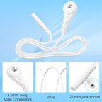 TENS Electrode Lead 3.5mm Male Connector to 2.0mm Pin Socket Electrode Lead Can Extend and Expand The TENS Device Connection Line, Easy to Use (3.5mm Male Connector)