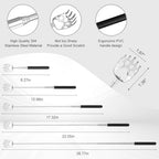 XKOS 4 Pack Different Back Scratcher Portable Telescoping with Rubber Handles, Extendable Metal Back Massager Tool with Beautiful Box, Stocking Stuffers for Men Women Adults (Black)