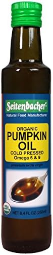 Seitenbacher Organic Oil, Cold Pressed Pumpkin Oil, 8.4 Fl Oz, 2 Count