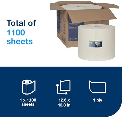 Tork Cleaning Cloth Giant Roll White W1, 1 x 1219 Feet, 510105