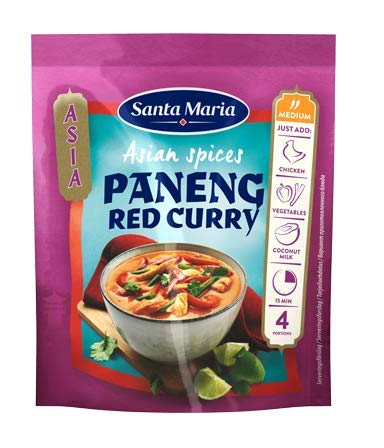 Santa Maria Red Curry Paneng Seasoning Spice Mix - Hot Curry Spice for Curry Recipes - Indian Seasoning for Thai Chicken Curry - 1.12 Oz