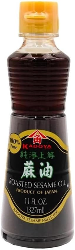 Kadoya Roasted Sesame Oil - for Cooking, Seasoning, 11 Fl oz
