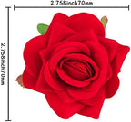 Gyufise 15Pcs Flower Cake Toppers Artificial Rose Cake Decorations Happy Birthday Artificial Red Rose Flowers Cake Toppers for Girls Party Wedding Baby Shower Supplies