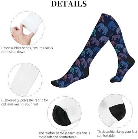Computer Nerd Circuit Board CPU Socks For Women & Men Support Circulation For Nurse, Travel, Flight