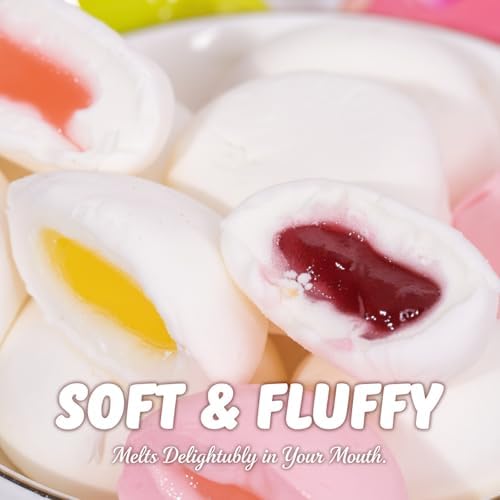 Marshmallows 240g (8.46oz.) Joy Candy Fruit-Flavored Sandwich Marshmallows（Five Flavors Include White Peach, Honey Peach, Pineapple, Blueberry, And Sweet Orange.）