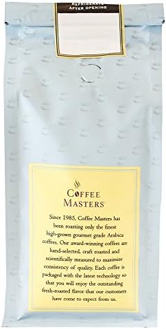 Coffee Masters Flavored Coffee, Vanilla Nut Creme Whole Bean, 12-Ounce Bags (Pack of 4)