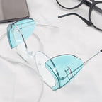 Ipetboom Eyeglasses Side Shields 4 Pairs Clear TPU Protective Side Shields for Glasses Easy Slip-on Replacement Eye Safety Accessories 1.96X1.77X0.78In