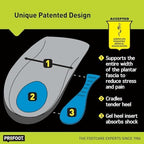 PROFOOT Plantar Fasciitis Orthotic Insoles for Men (Sizes 8-13) – Gel Shoe Inserts for Instant Heel Pain Relief and Arch Support – 2 Pairs of Heel Pads
