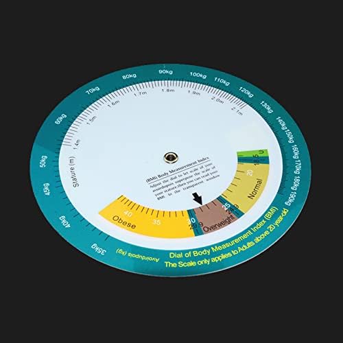 Bmi Upgraded BMI Body Mass Index Wheel Calculator Single Sided Easy Operation Suitable for 20 Adult 150mm Diameter