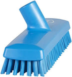 Vikan - 70413 Deck Scrub Brush, 10-3/4"L, Stiff, Blue