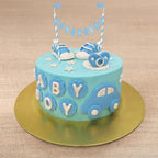 Unique Blue "IT'S A BOY" Bunting Cake Topper (1 Pc) - Perfect for Boy's Baby Shower Event