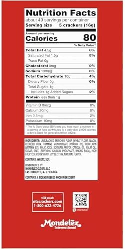 RITZ Original Crackers, Snacks for Kids and Adults, Lunch Snacks, Party Size, 27.4 oz