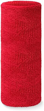 COUVER Thick Absorbent 9" Extra Long Solid Cotton Terry Cloth Sport Wristband, 1 Piece
