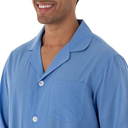 Fruit of the Loom Men's Long Sleeve Broadcloth Pajama Set