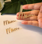 30pcs of Mom Cake Plaque,Acrylic Mum Cupcake Topper, Mothers Day Cake Toppers,Mummy Cake Topper for MOM Cake Topper,Mother's Day Decorations (3'', Rose Gold Mirror)
