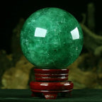 1.96"(5cm), Polished Green Fluorite Crystal Ball, Decorative Sphere with Stand, Feng Shui Stone Gemstone Witchcraft Home Decor