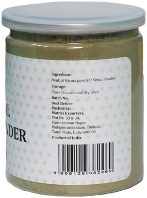 Neutral Henna Powder – 8 oz – 100% Pure & Natural – Cassia Obovata Powder for Hair Shine, Strength & Softness – Non-Coloring Natural Henna – By Yogi’s Gift®