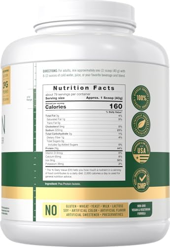 Carlyle Pea Protein Powder 7lb | Unflavored | 29G Protein | for Men and Women | Vegetarian, Non-GMO, Gluten, and Soy-Free