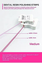 BELEON Dental Polishing Strips - Tooth Polisher Dental File for Teeth Sanding Grinding Deep Teeth Cleaning Tool Tooth Polish Abrasive Strip Oral Care Cleaning Tool - Medium 1 Roll 4mm x 6M