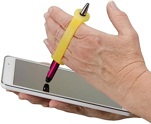 EaZyHold Art Pack - Silicone Adaptive Universal Cuff for Hand Grip Support, Daily Living Mobility Aid, Secure Hold on Pencils, Paint Brushes, Markers, Makeup - 4 Pack