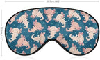Cute Axolotl Kawaii Pattern Sleep Eye Mask Comfortable and Super Soft Lightweight Adjustable Strap Eyeshade Cover for Full Night's Sleep