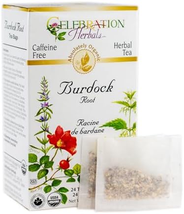 Celebration Herbals Teabags Herbal Tea Burdock Root Organic - 24 Herbal Tea Bags