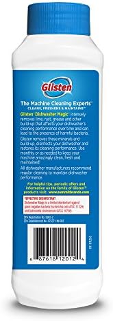 Glisten Dishwasher Magic Disinfectant & Cleaner Lemon 12 Oz (Pack of 2)