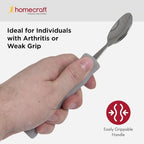Homecraft Lightweight Foam-Handled Grip Junior Soup Spoon, Adaptive Utensil for Children, Adults, Elderly, and Handicapped, Ergonomic Easy-to-Grip Handle, Ideal for Arthritis or Weak Grip