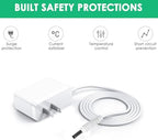 19.2V Replacement Adapter for Verilux HappyLight Compatible with Verilux HappyLight VT22WW3 Lucent LED Bright Happy Light Therapy Lamp Power Supply (White)